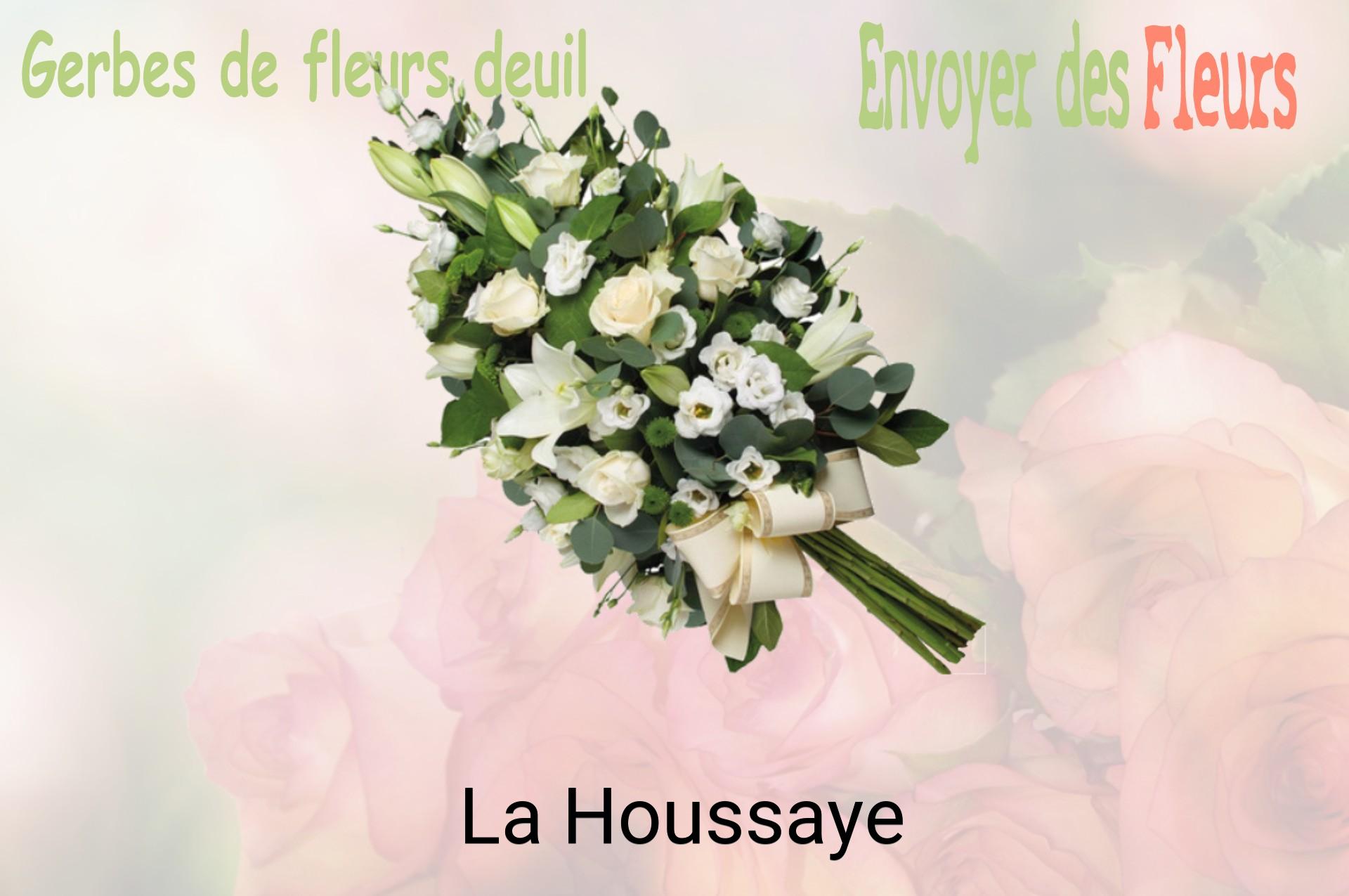 Gerbe de fleurs de deuil livrée à La Houssaye